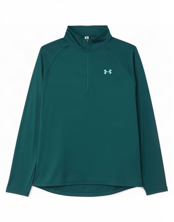 Under Armour Herren-Oberteil mit Reißverschluss, langärmlig, groß, Grün