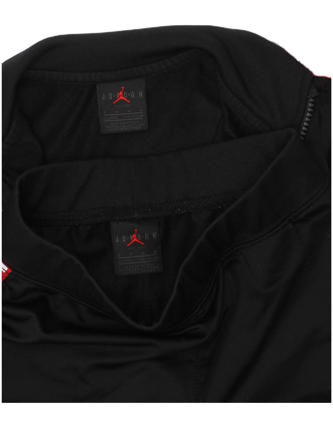 Jordan Jungen-Trainingsanzug mit Grafik, 5–6 Jahre, schwarzes Farbblock-Polyester