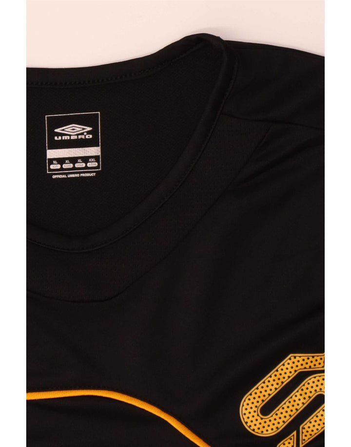 Umbro Herren-T-Shirt mit Grafik, XL, Schwarz, Farbblock