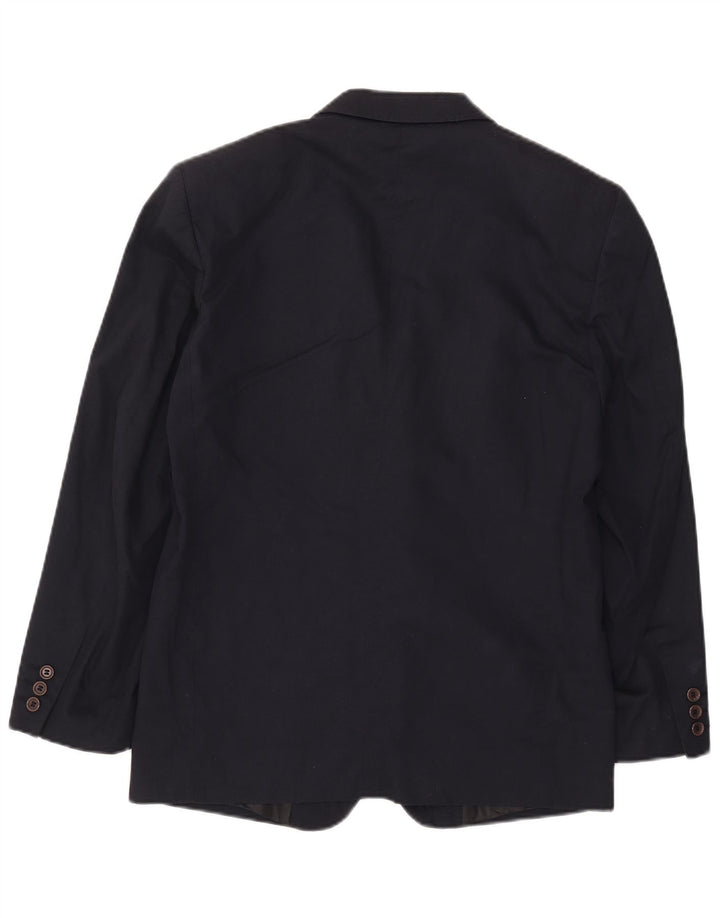 Stefanel Herren-Blazer mit 2 Knöpfen, UK 38, mittelmarineblaue Baumwolle
