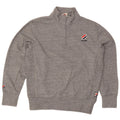 Superdry Herren-Sweatshirt mit Reißverschluss am Hals, Mittelgrau gesprenkelte Baumwolle