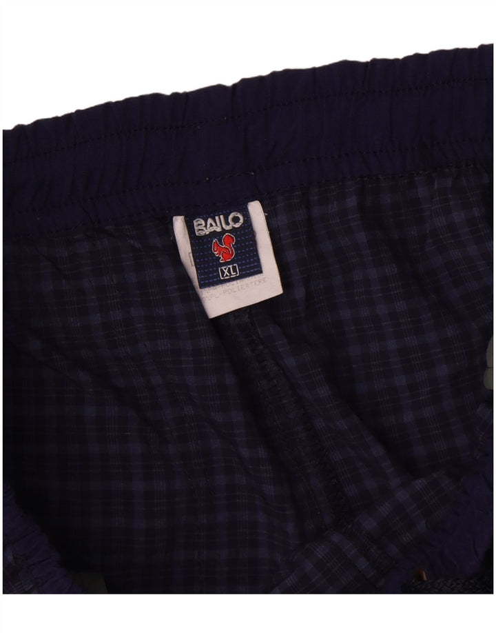 Bailo Herren-Cargohose, gerade, XL, marineblau, kariert, Polyamid