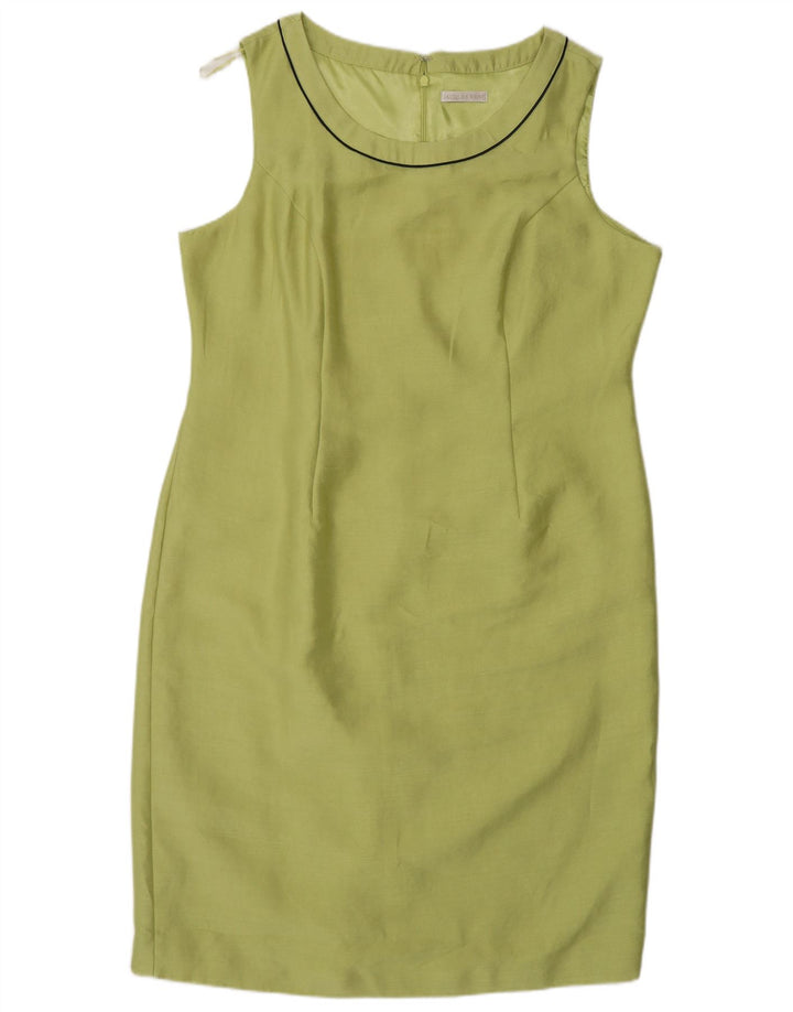 Jacques Vert Damen Ärmelloses Etuikleid UK 18 XL Grün Polyester