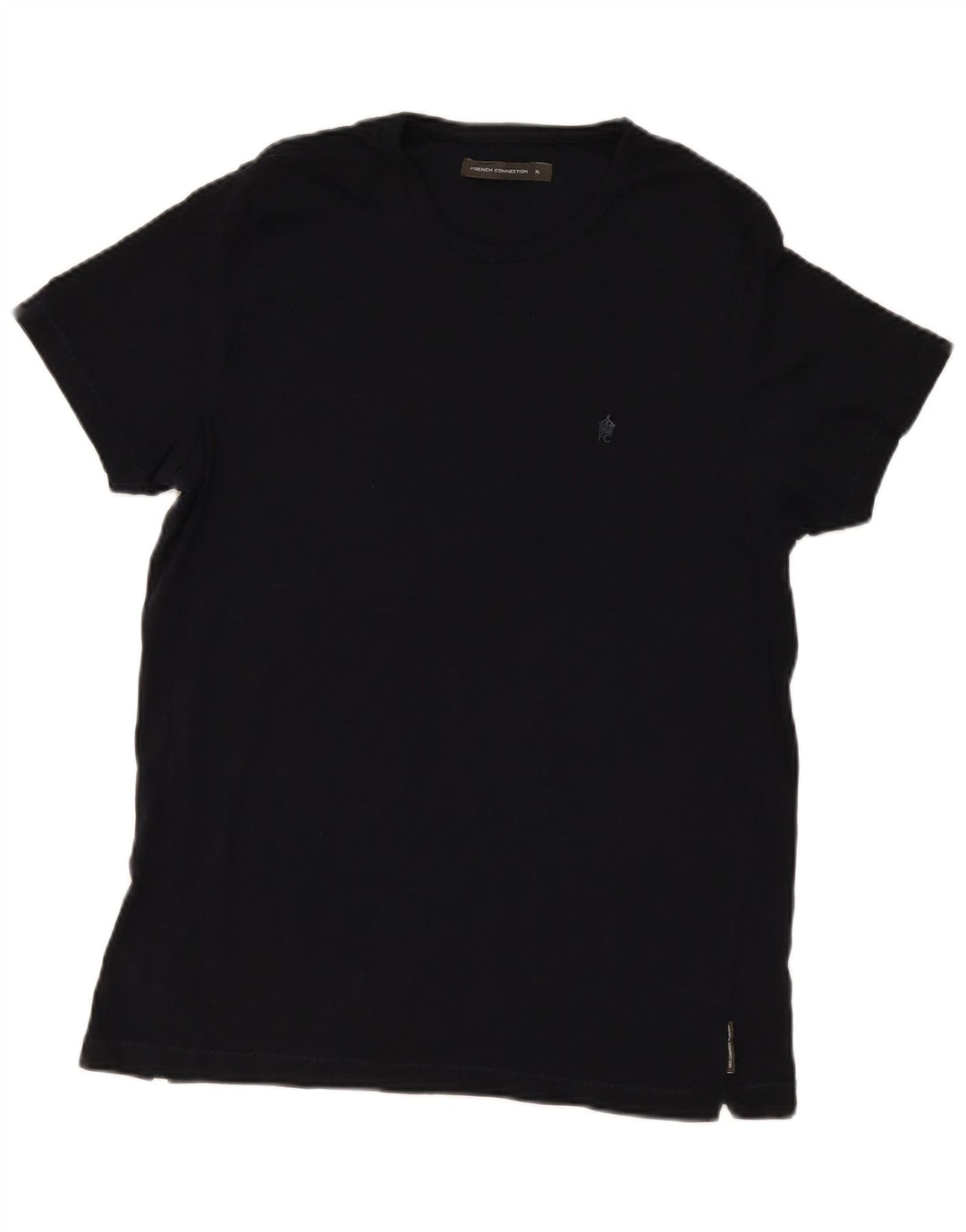 French Connection Herren T-Shirt Top XL Schwarz Baumwolle