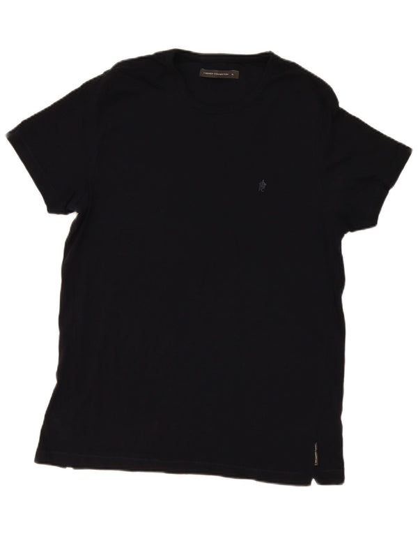 French Connection Herren T-Shirt Top XL Schwarz Baumwolle