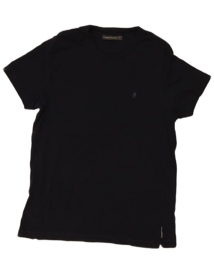 French Connection Herren T-Shirt Top XL Schwarz Baumwolle