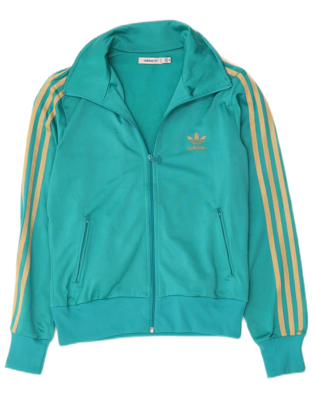 Adidas Damen Graphic Trainingsanzug Top Jacke IT 46 Mittelgrünes Polyester