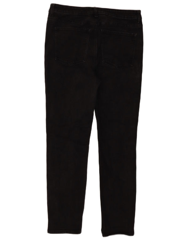 Marks & Spencer Damen The Lily Slim Jeans UK 16 Large W36 L30 Schwarze Baumwolle