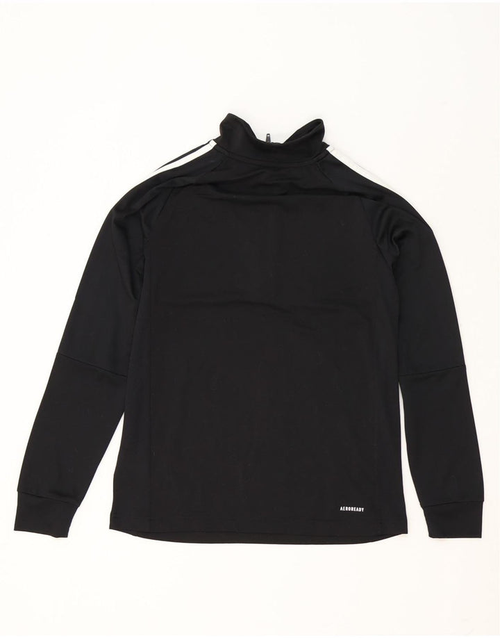 Adidas Jungen Aeroready Zip Neck Pullover Trainingsanzug Top 13-14 Jahre Schwarz