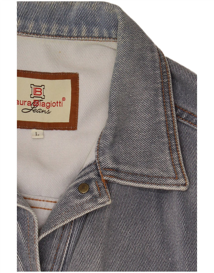 LAURA BIAGIOTTI Damen Jeansjacke UK 16 Large Blau