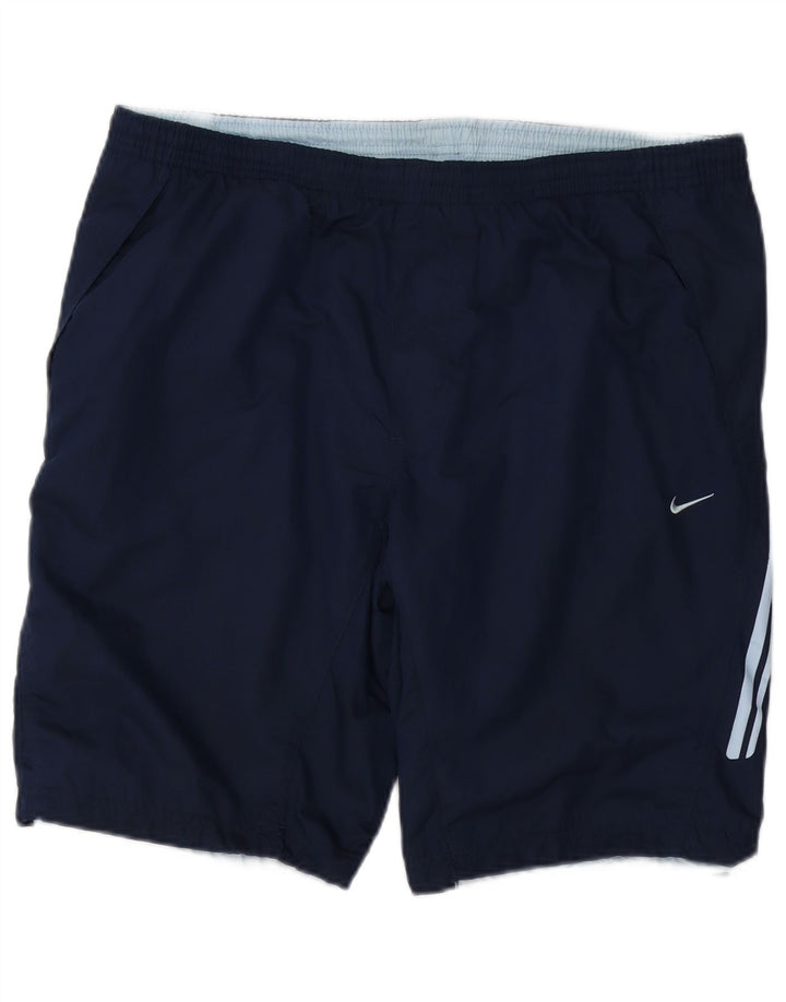 NIKE Herren-Sportshorts, groß, marineblaues Polyester