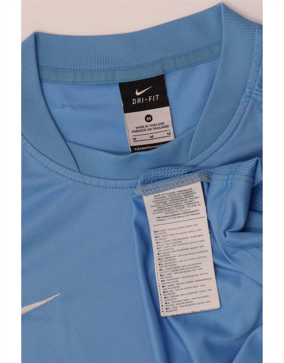 Nike Herren Dri Fit T-Shirt Top Mittelblaues Polyester