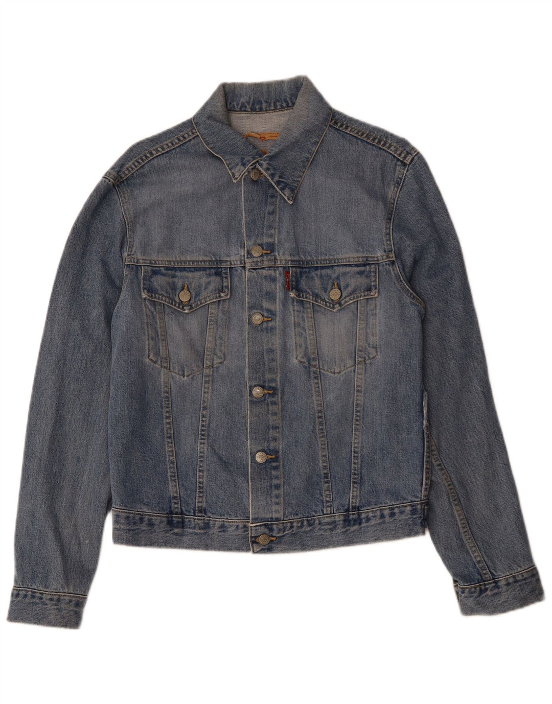 LEVI'S Herren Jeansjacke UK 38 Mittelblaue Baumwolle