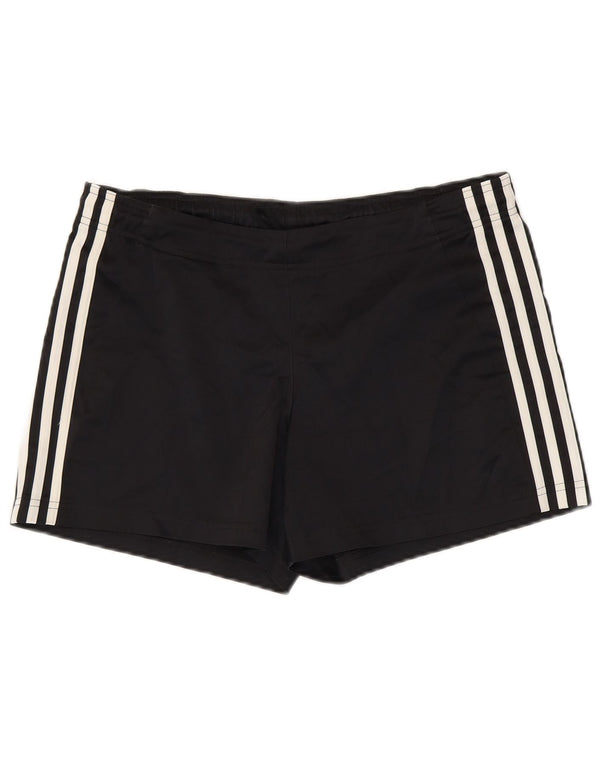 Adidas Damen Sportshorts UK 14 Large Schwarz Polyester