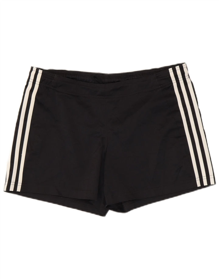 Adidas Damen Sportshorts UK 14 Large Schwarz Polyester