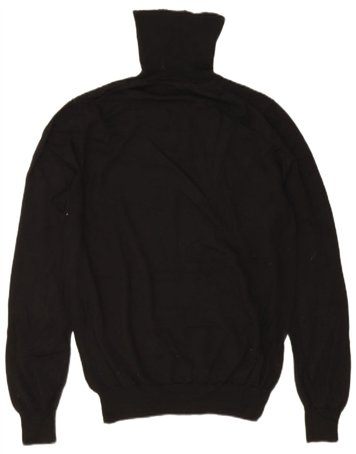 Jaeger Rollkragenpullover für Damen, Gr. 14, mittelschwarz, Merinowolle