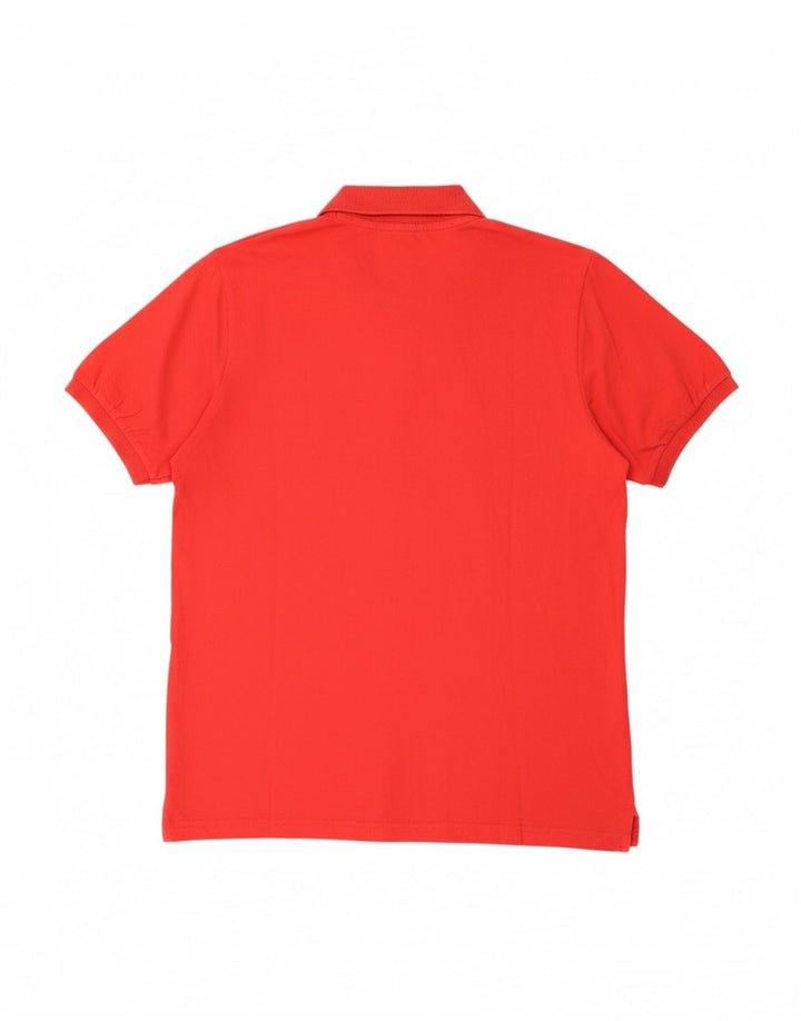 GIANMARCO VENTURI Mens Polo Shirt Large Red Cotton