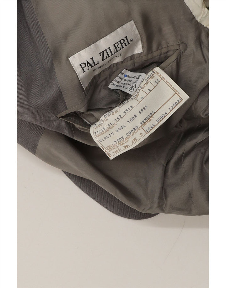 PAL ZILERI Herren-Blazer mit 3 Knöpfen, IT 50, groß, graue Schurwolle