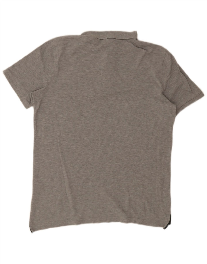 Nike Herren-Poloshirt, groß, grau gefleckte Baumwolle