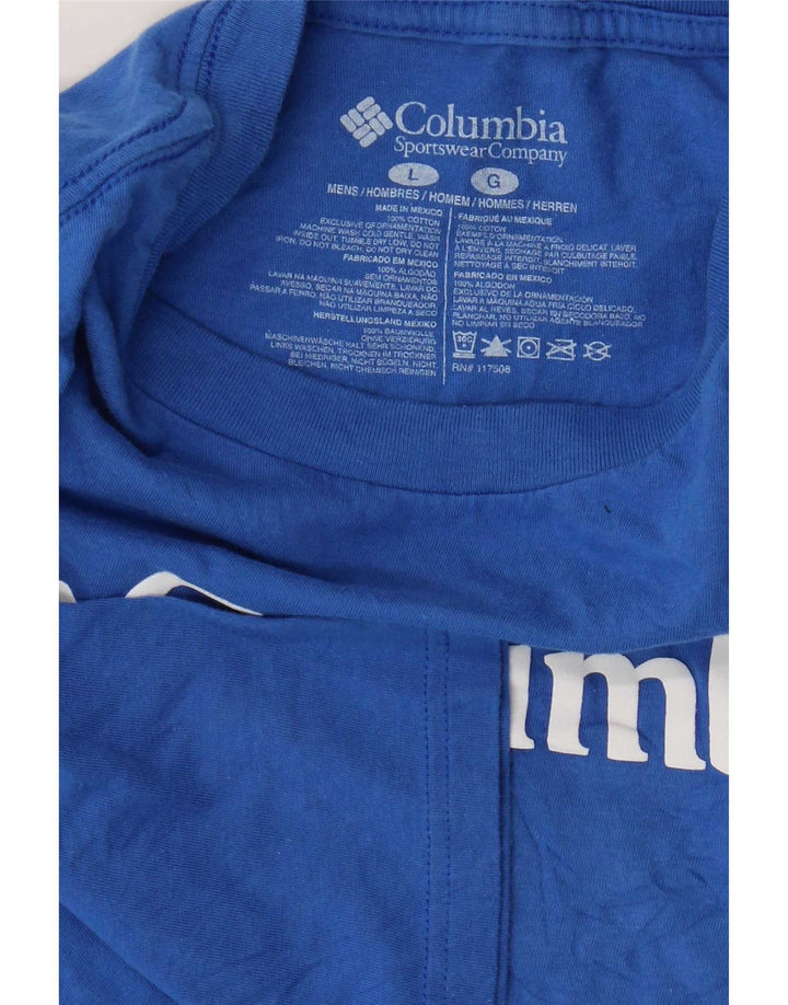 Columbia Herren-T-Shirt mit Grafik, groß, aus blauer Baumwolle