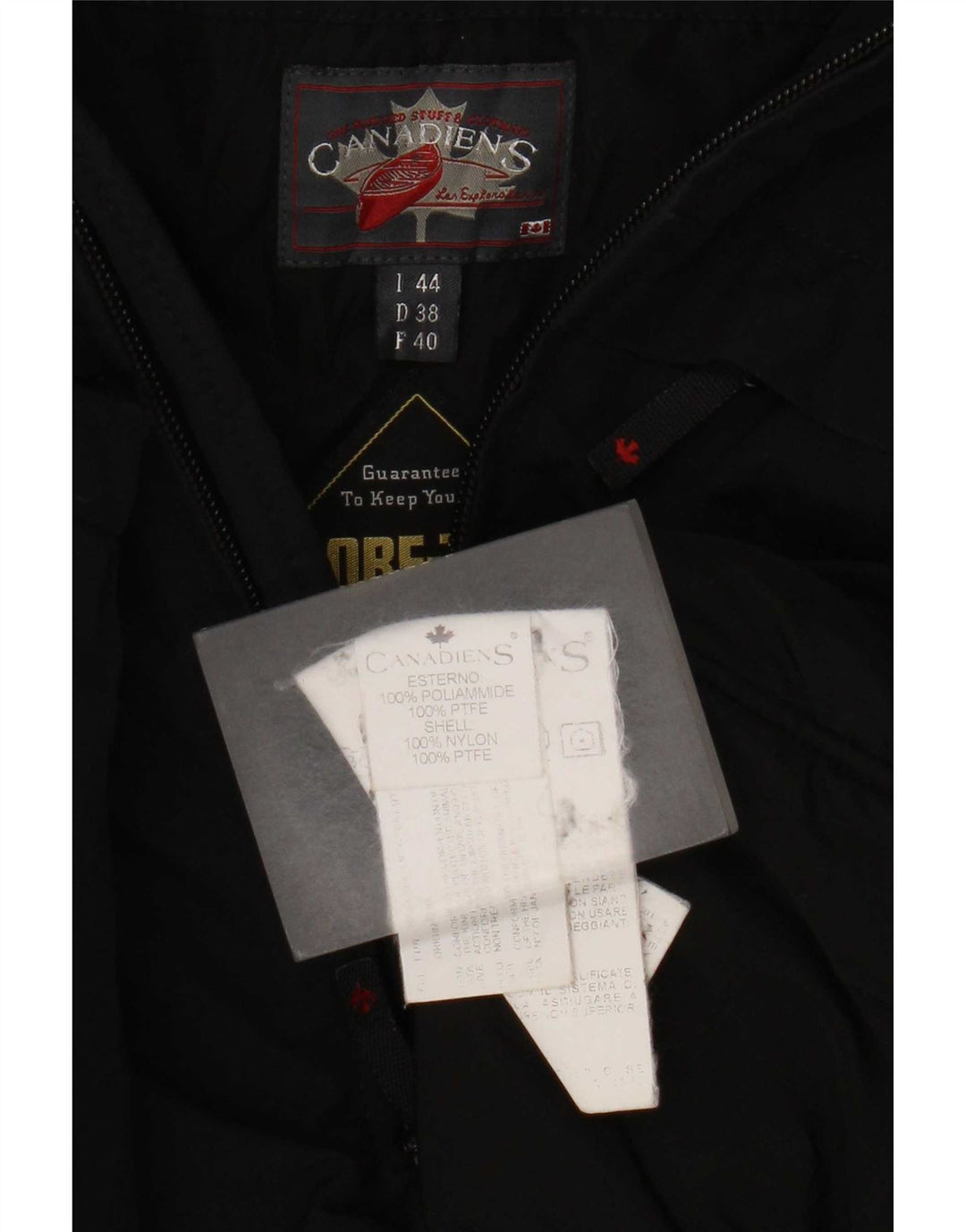 Canadiens Damen-Windbreakerjacke mit Kapuze, EU 38, mittelschwarz, Polyamid