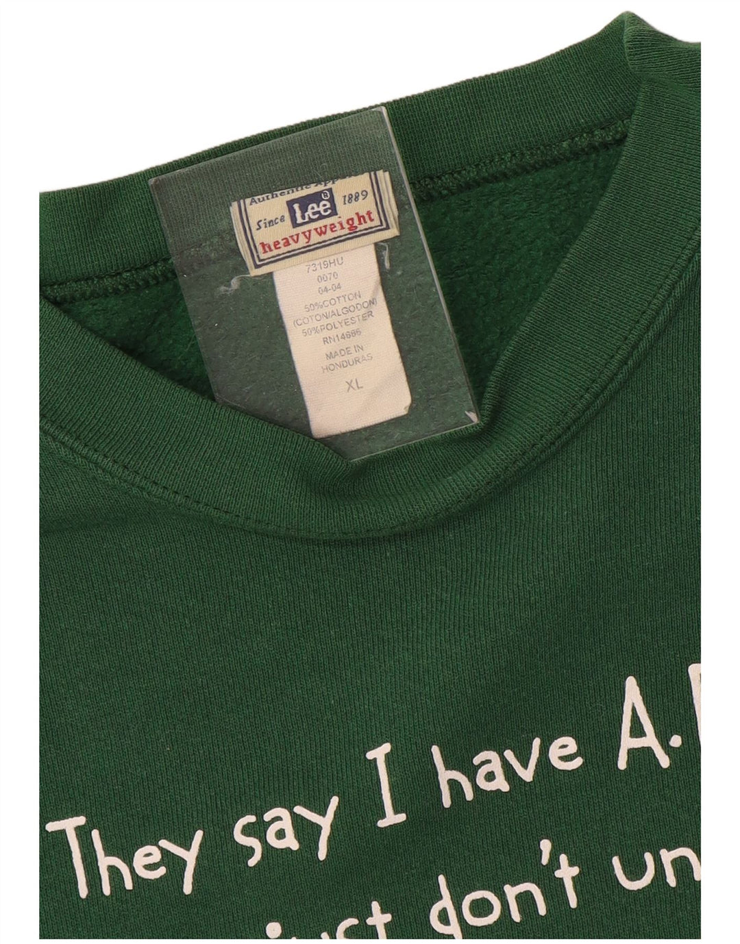 Lee Herren-Sweatshirt mit Grafik, XL, grüne Baumwolle