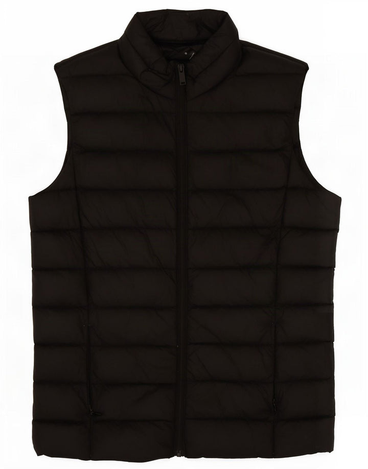 Marks & Spencer Damen Wattierte Weste UK 8 Small Schwarz Polyamid