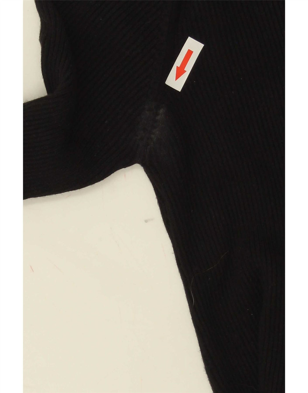 Zara Damen Crop Top 3/4 Ärmel UK 8 Small Schwarze Viskose