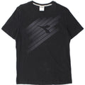 Diadora Herren Grafik-T-Shirt-Oberteil aus mittelschwarzer Baumwolle
