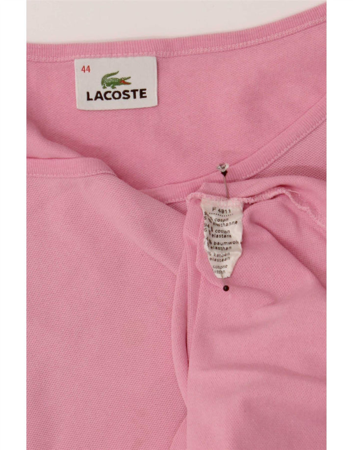 Lacoste Damen-Weste-Top, Größe 44, große rosa Baumwolle
