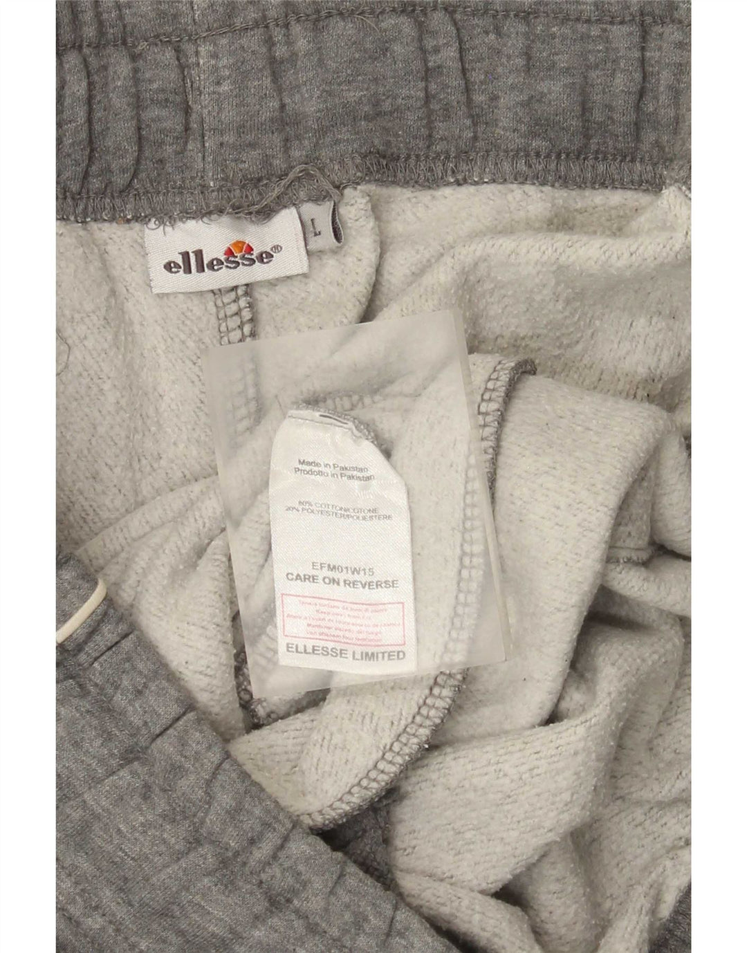 Ellesse Damen-Trainingshose, UK-Größe 44, Größe L, graue Baumwolle