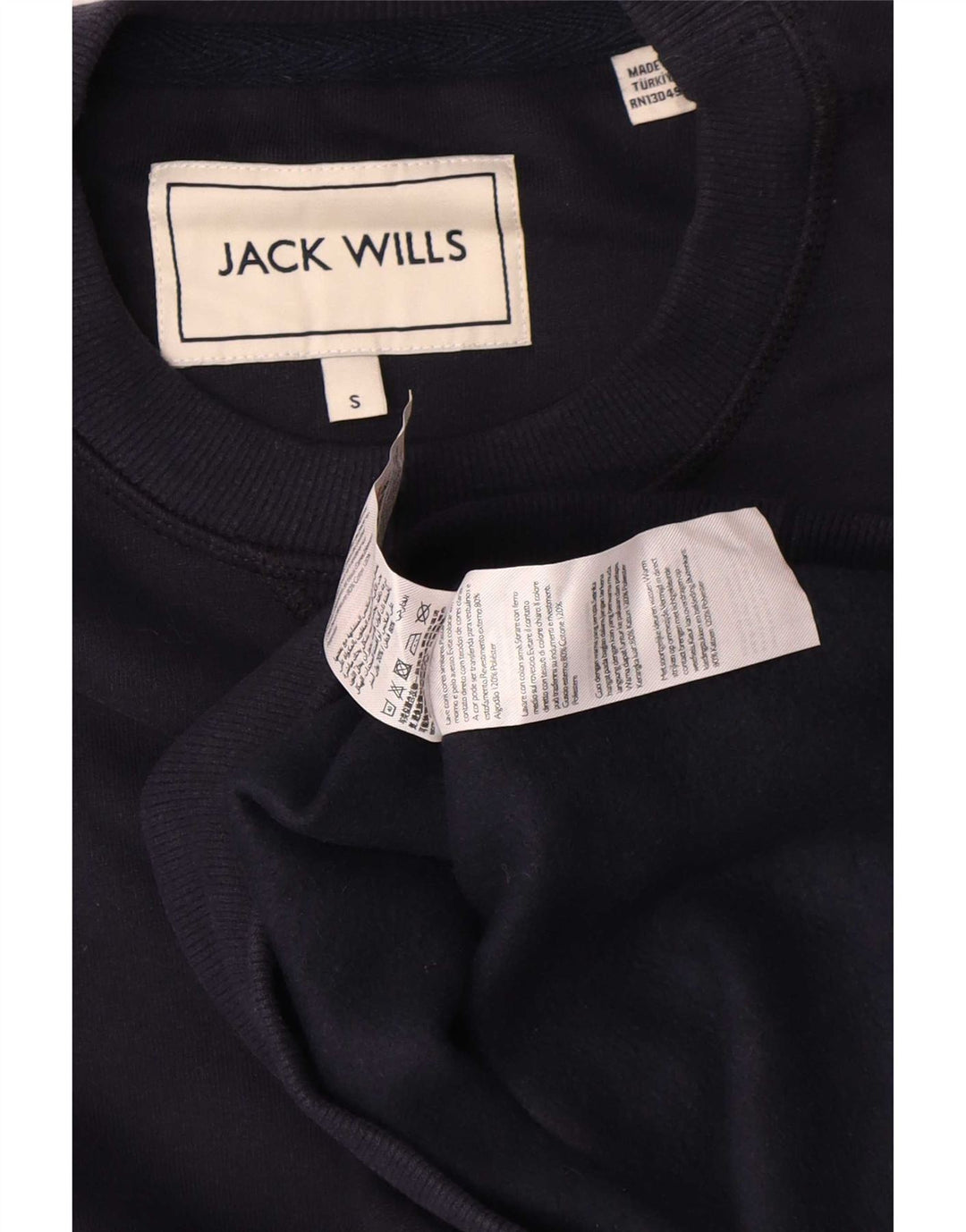 Jack Wills Herren-Sweatshirt, Pullover, Größe S, marineblau, Baumwolle