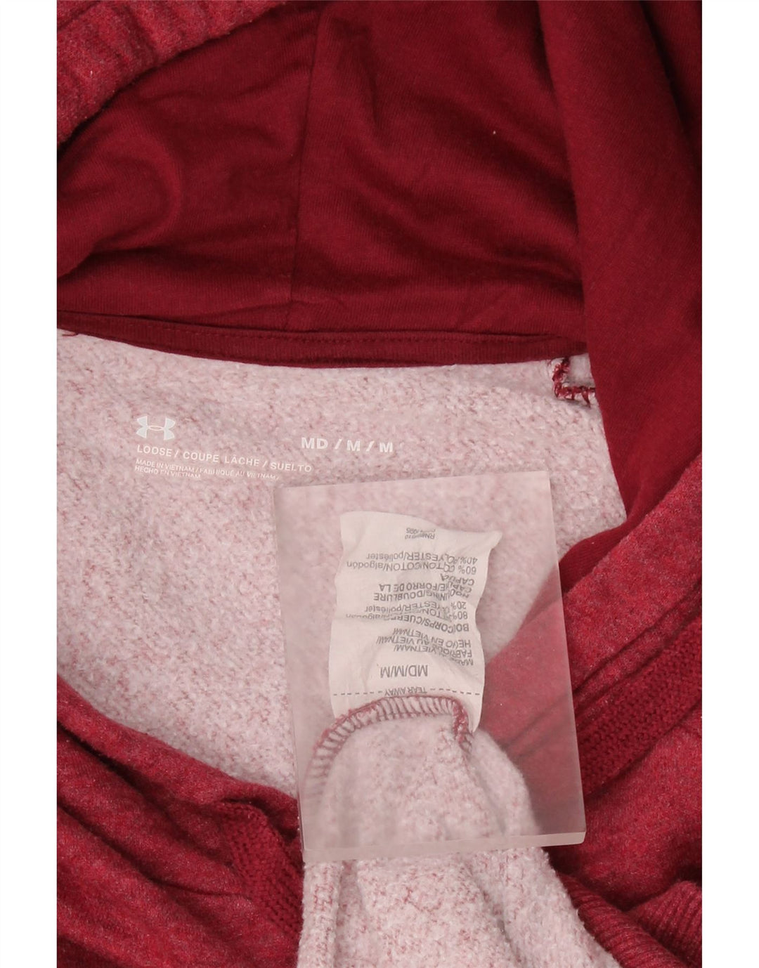 UNDER ARMOUR Herren-Kapuzenpullover aus mittelroter Baumwolle