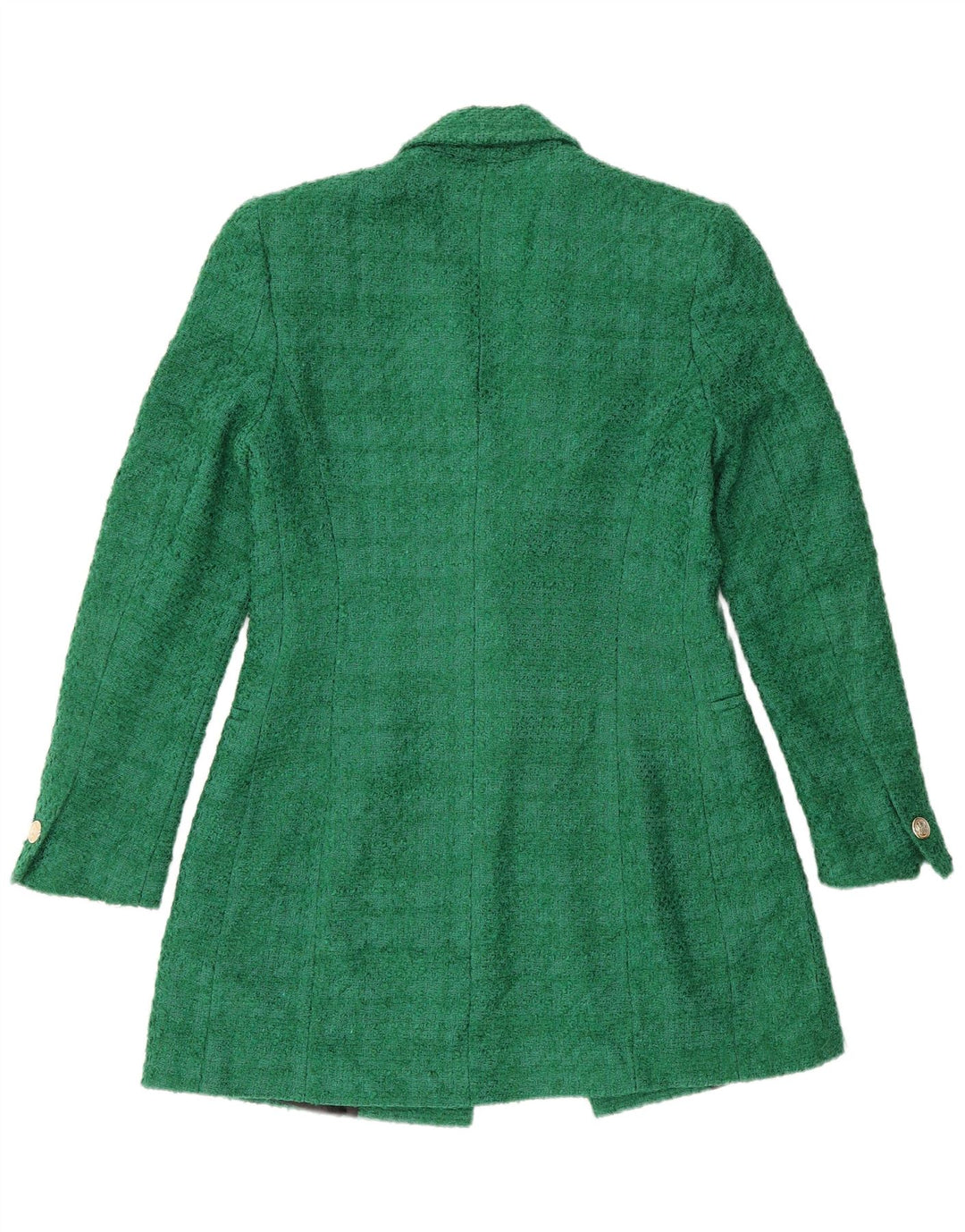 Zara Damen Mantel UK 10 Small Grün Acryl
