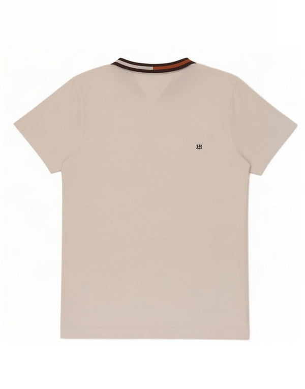 Tommy Hilfiger Herren T-Shirt Top Small Weiß Baumwolle