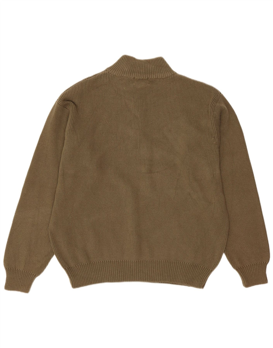 L.L.Bean Herren-Pullover mit Reißverschluss am Hals, große Khaki-Baumwolle