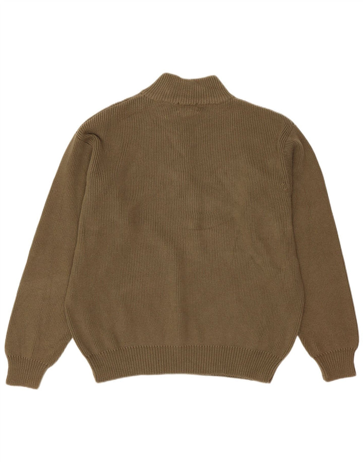 L.L.Bean Herren-Pullover mit Reißverschluss am Hals, große Khaki-Baumwolle