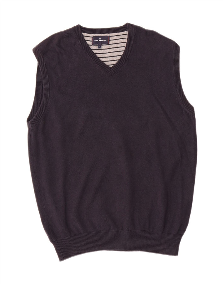 Marks & Spencer Herren-Tanktop „Harbor“, mittelblau, Baumwolle, Marineblau