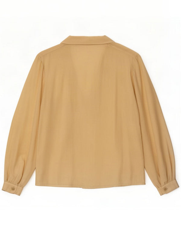Vintage Damen-Hemdbluse UK 14 Medium Beige