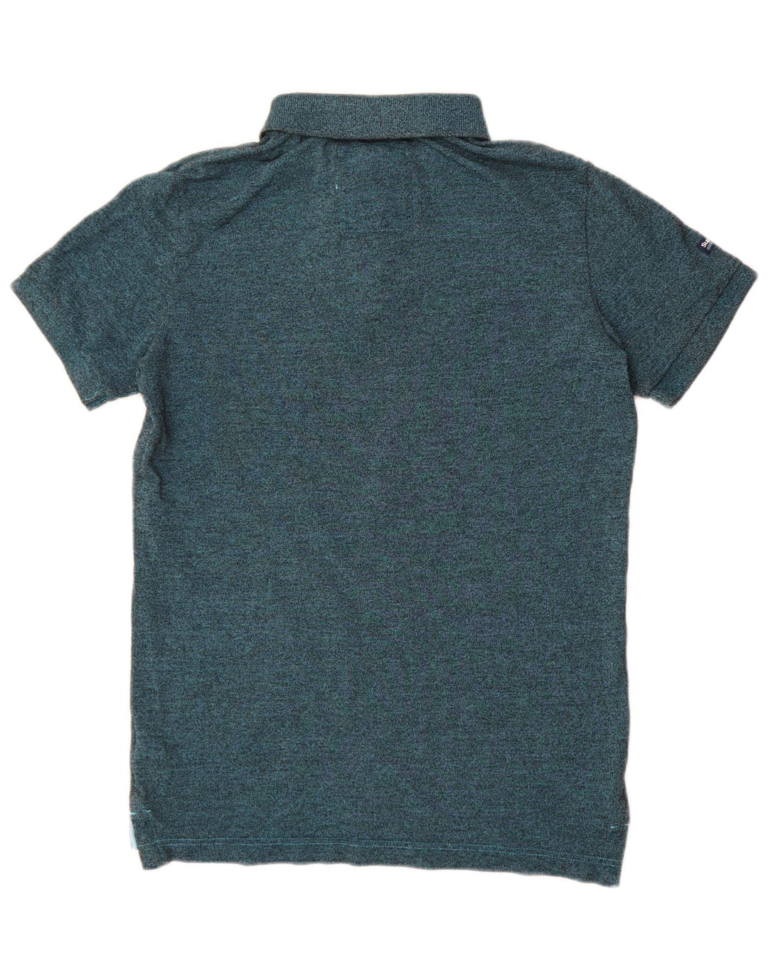 Superdry Herren-Poloshirt aus mittelgrün meliertem Polyester