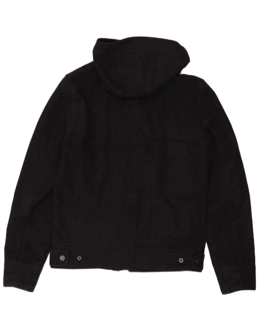 CALVIN KLEIN JEANS Herren Bomberjacke mit Kapuze UK 38 Mittelschwarze Wolle