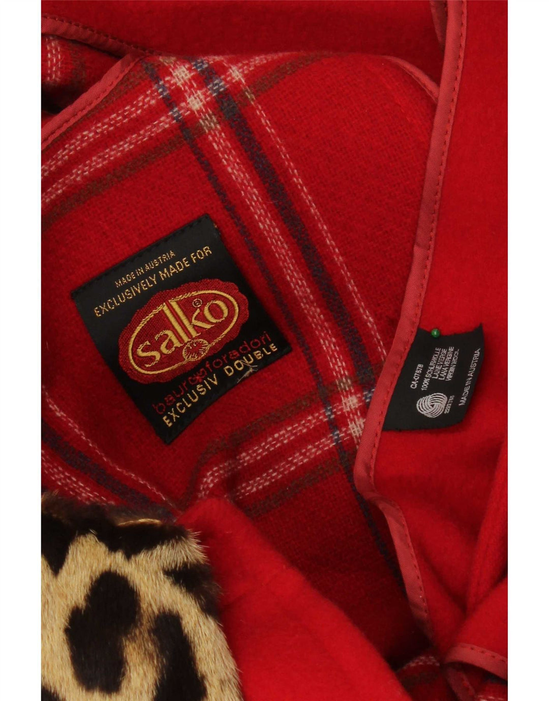 Salko Womens Loose Fit Overcoat UK 16 Große rote Schurwolle