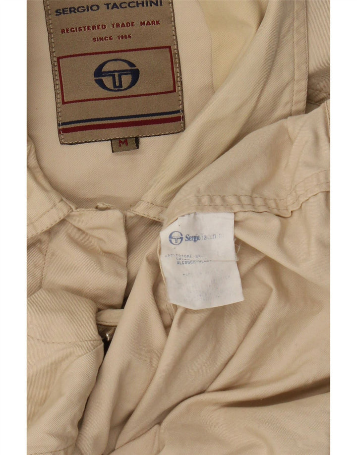 Sergio Tacchini Damen Utility-Jacke UK 14 Mittelbeige Baumwolle