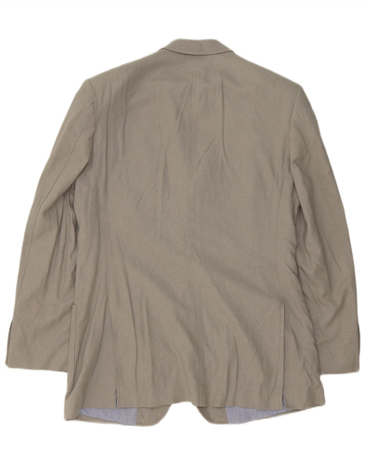 Marks & Spencer Herren-Blazer mit 2 Knöpfen, Gr. 40, Größe L, Grau, Leinen