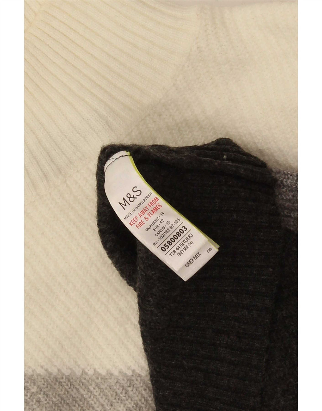Marks & Spencer Damen-Pullover mit Rollkragen, Gr. 14, Grau