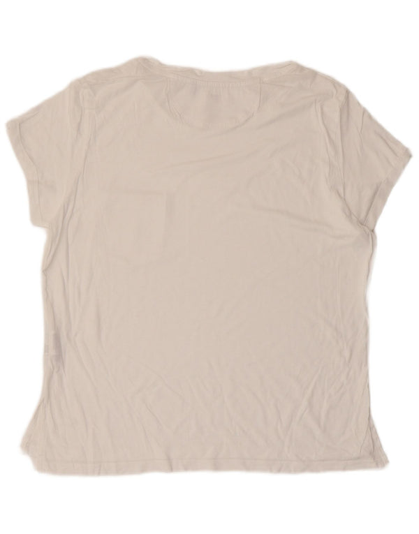 G-STAR Damen T-Shirt Top UK 14 Mittelweiße Viskose