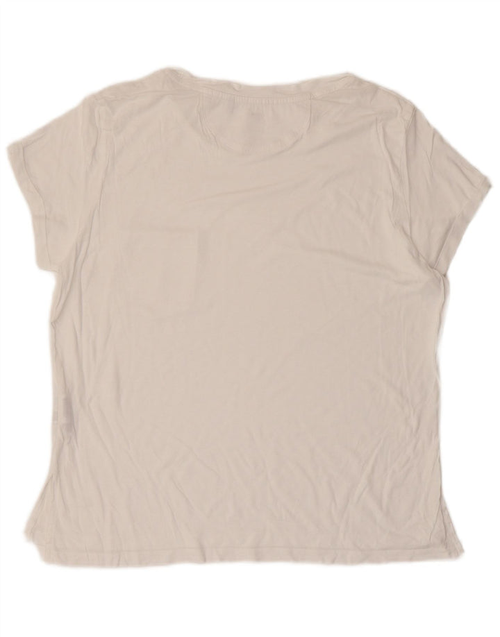 G-STAR Damen T-Shirt Top UK 14 Mittelweiße Viskose