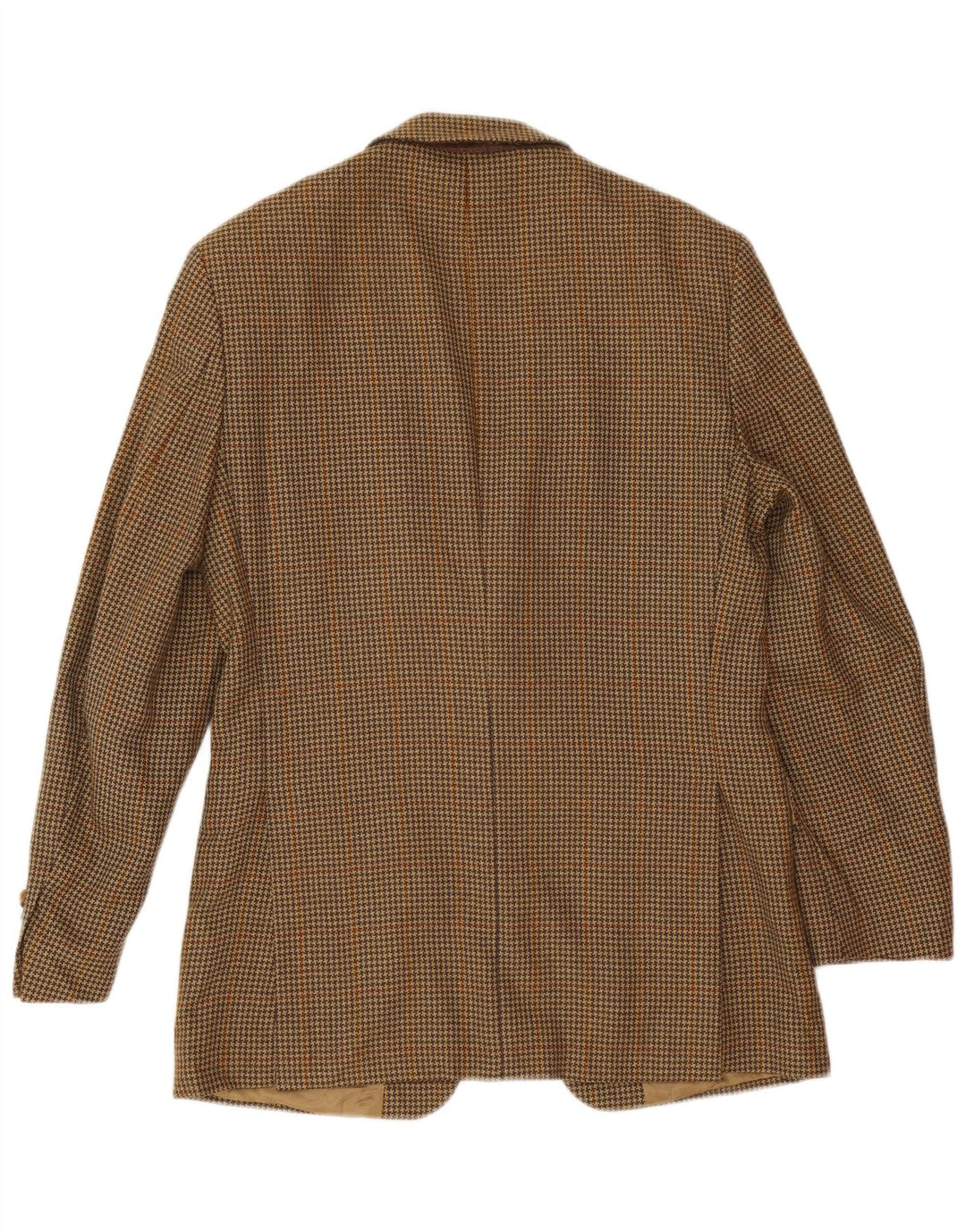 Marks & Spencer Herren-Blazer mit 2 Knöpfen, Gr. 36, Beige, Hahnentrittmuster