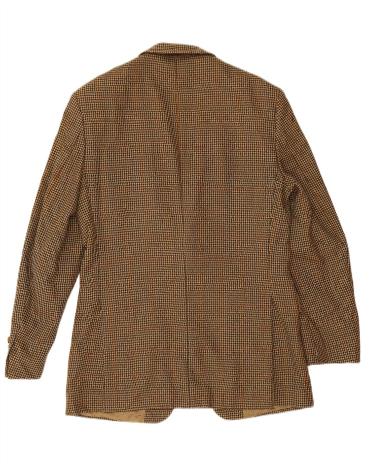 Marks & Spencer Herren-Blazer mit 2 Knöpfen, Gr. 36, Beige, Hahnentrittmuster