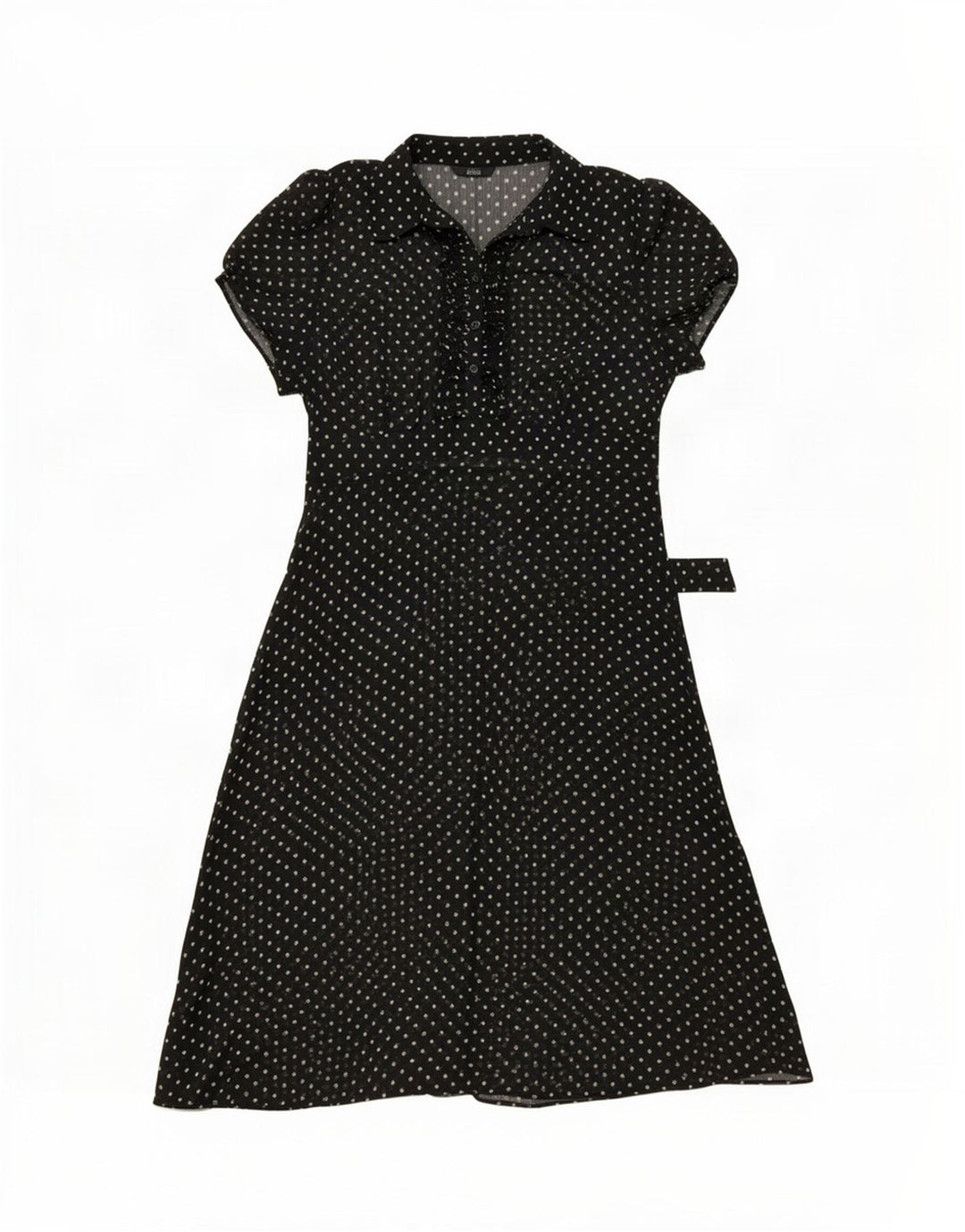 Durchsichtiges A-Linien-Kleid für Damen von Marks & Spencer, Gr. 14, mittelschwarz gefleckt